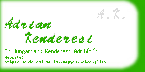 adrian kenderesi business card